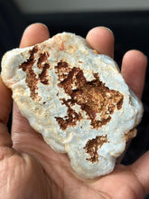 Load image into Gallery viewer, Desert Rose Barite on Druzy Quartz covered Lace Agate