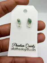 Load image into Gallery viewer, Chlorite included Quartz studs