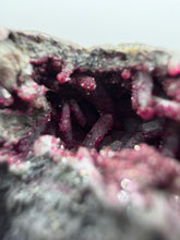 Load image into Gallery viewer, Roselite coated Quartz crystals  Colbalt bearing Dolomite