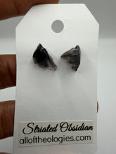 Load image into Gallery viewer, Black Obsidian studs