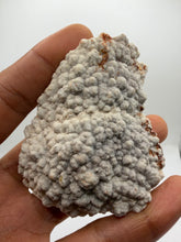 Load image into Gallery viewer, Botryoidal Druzy Chalcedony pseudomorph over lace agate Stalactites (unpolished)