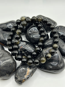 Gold Sheen Obsidian Bracelet