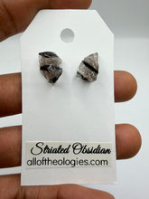 Load image into Gallery viewer, Black Obsidian studs