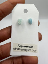 Load image into Gallery viewer, Aquamarine Studs