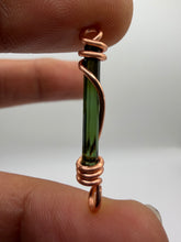 Load image into Gallery viewer, Green Tourmaline pendant in copper
