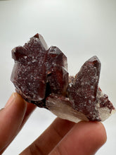 Load image into Gallery viewer, Hematite included Druzy Phantom Quartz Cluster Orange River S.Africa