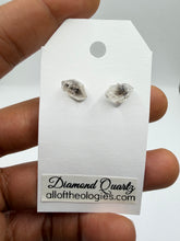 Load image into Gallery viewer, Diamond Quartz Studs