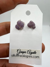 Load image into Gallery viewer, Grape Agate studs
