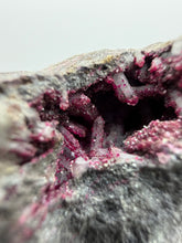 Load image into Gallery viewer, Roselite coated Quartz crystals  Colbalt bearing Dolomite