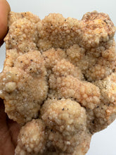 Load image into Gallery viewer, Pink Botryoidal druzy Calcite/ Chalcedony Psudomorph over Lace Agate