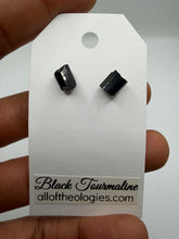 Load image into Gallery viewer, Black Tourmaline studs