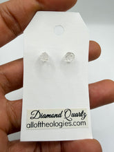 Load image into Gallery viewer, Diamond Quartz Studs
