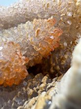 Load image into Gallery viewer, Druzy Pink Hematite Coated Pseudomorph After Anhydrite Stalactite Morocco