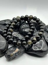 Load image into Gallery viewer, Gold Sheen Obsidian Bracelet