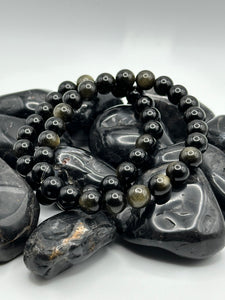 Gold Sheen Obsidian Bracelet