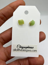 Load image into Gallery viewer, Chrysoprase Studs