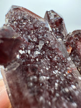 Load image into Gallery viewer, Hematite included Druzy Phantom Quartz Cluster Orange River S.Africa