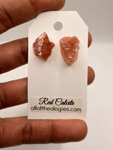 Load image into Gallery viewer, Red Calcite Studs