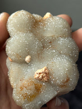 Load image into Gallery viewer, Desert Rose Barite on Druzy Quartz covered Lace Agate