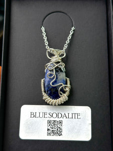 Blue Sodalite “love” necklace