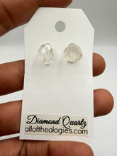 Load image into Gallery viewer, Diamond Quartz Studs