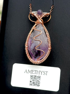 Amethyst crystal necklace