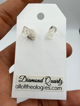 Load image into Gallery viewer, Diamond Quartz Studs