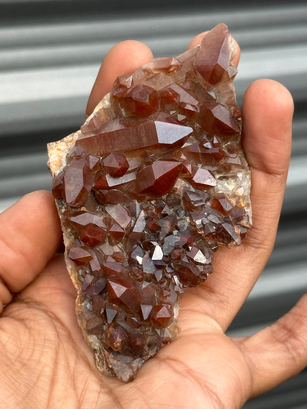 Red Hematoid Quartz plate