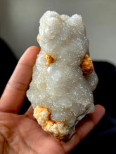 Load image into Gallery viewer, Druzy Quartz crystal Stalactite Stalagmite with Barite aka “Riblet”