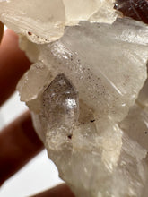 Load image into Gallery viewer, Hematite included Druzy Phantom Quartz Cluster Orange River S.Africa