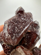 Load image into Gallery viewer, Hematite included Druzy Phantom Quartz Cluster Orange River S.Africa