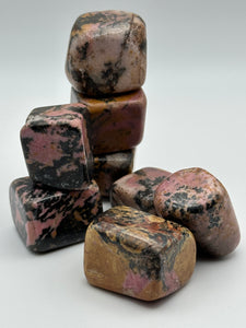 Pink Rhodonite cubes