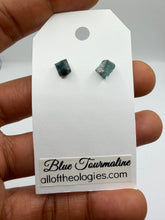 Load image into Gallery viewer, Blue Tourmaline (Indicolite) earrings