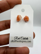 Load image into Gallery viewer, Red Calcite Studs