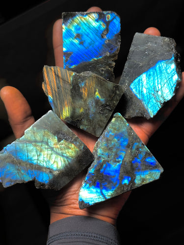 Labradorite slabs