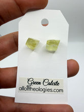 Load image into Gallery viewer, Green Calcite studs