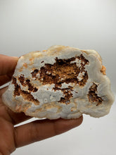 Load image into Gallery viewer, Desert Rose Barite on Druzy Quartz covered Lace Agate