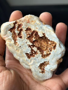 Desert Rose Barite on Druzy Quartz covered Lace Agate