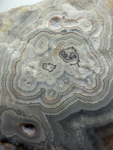Load image into Gallery viewer, Botryoidal Druzy Chalcedony pseudomorph over lace agate Stalactites (polished)