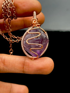 Amethyst crystal necklace