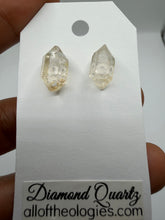 Load image into Gallery viewer, Diamond Quartz Studs