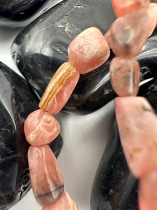 Pink Rhodochrosite bracelet (free form)