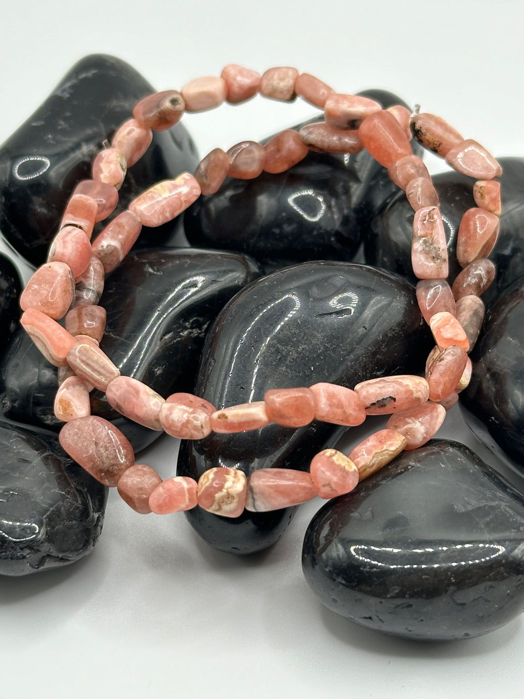 Pink Rhodochrosite bracelet (free form)