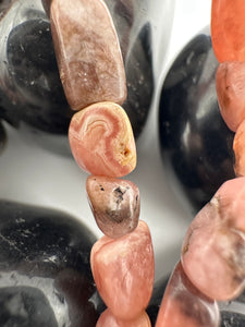 Pink Rhodochrosite bracelet (free form)