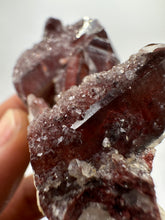 Load image into Gallery viewer, Hematite included Druzy Phantom Quartz Cluster Orange River S.Africa