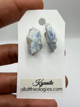 Load image into Gallery viewer, Blue Kyanite Studs (raw)