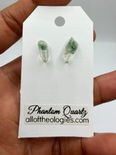 Load image into Gallery viewer, Chlorite included Quartz studs
