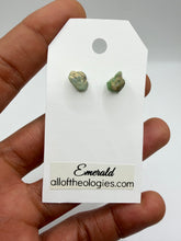Load image into Gallery viewer, Emerald studs