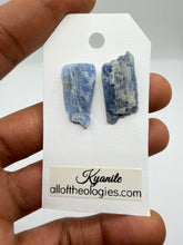 Load image into Gallery viewer, Blue Kyanite Studs (raw)