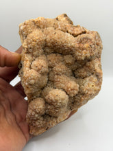 Load image into Gallery viewer, Pink Botryoidal druzy Calcite/ Chalcedony Psudomorph over Lace Agate